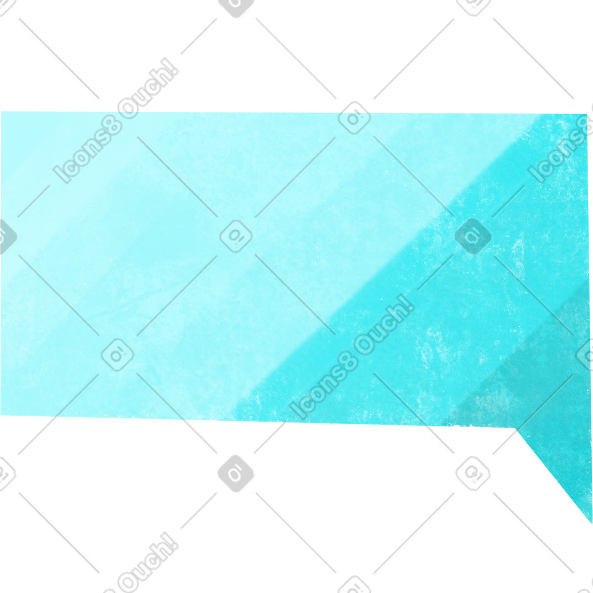 Bonbon スタイルの 青い吹き出し のイラストをPNG、SVG形式でダウンロード