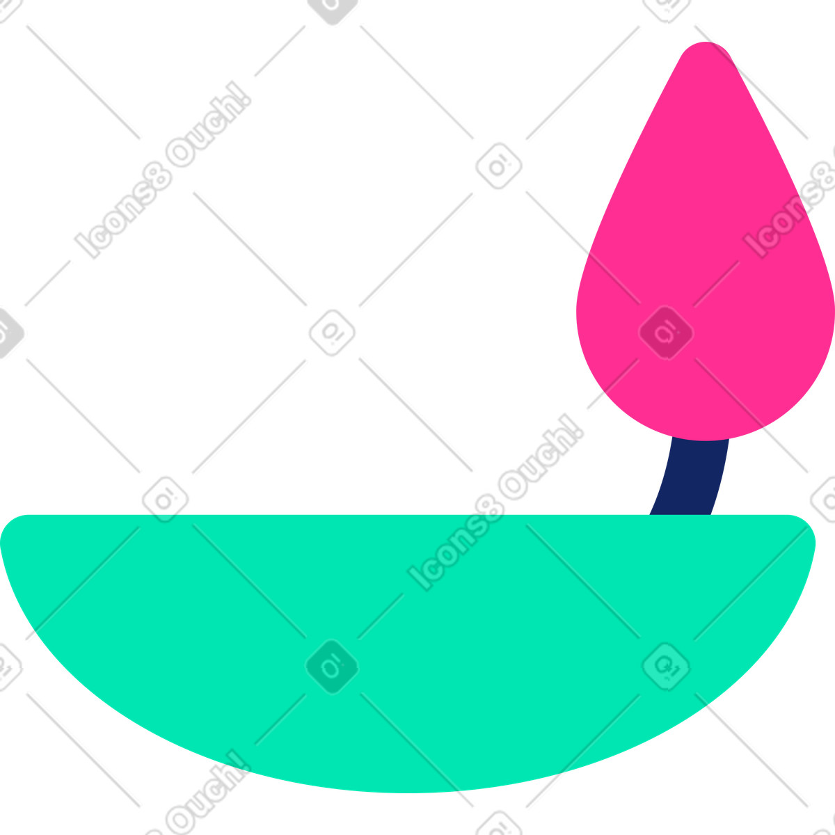 Ilustração de Vela diwali em no estilo Cyborg para baixar em PNG, SVG