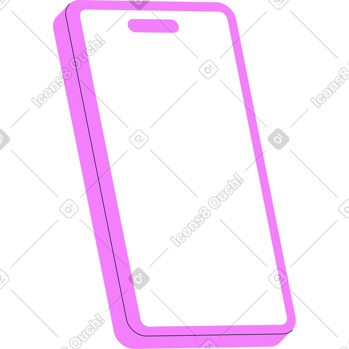 Grande telefono illustrazione in stile Cubes scarica in PNG, SVG