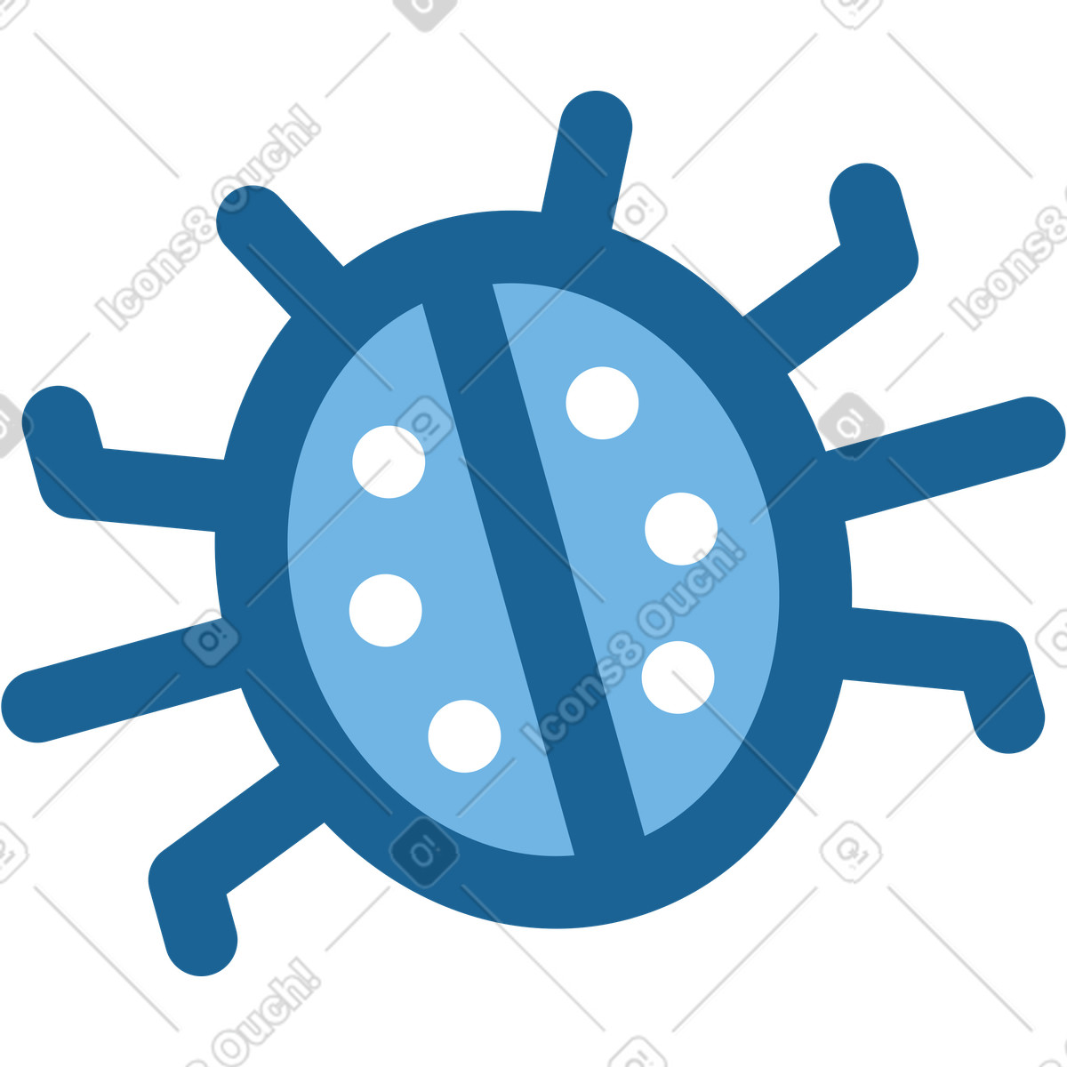 Coccinella illustrazione in stile Natty scarica in PNG, SVG