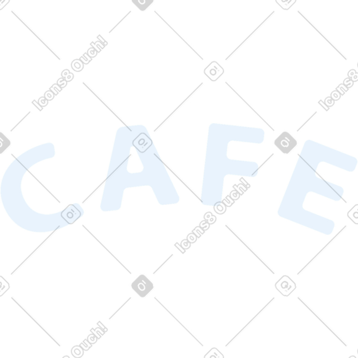 Cafe sign illustration in Urban style download in PNG, SVG