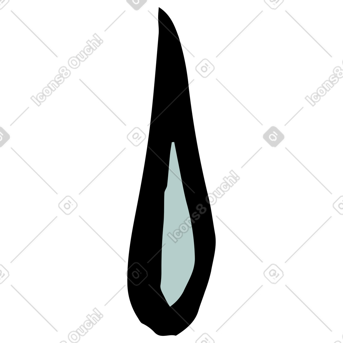 Ilustração de Gota cinza em no estilo Scandi para baixar em PNG, SVG