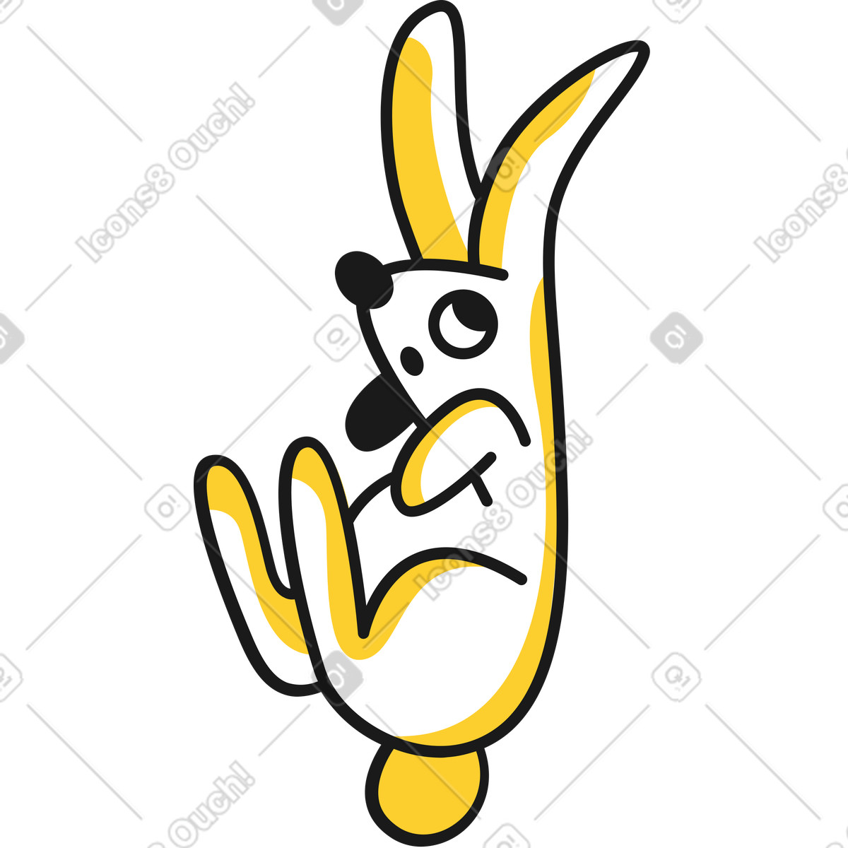 Ilustração de Coelho em no estilo Taxi para baixar em PNG, SVG