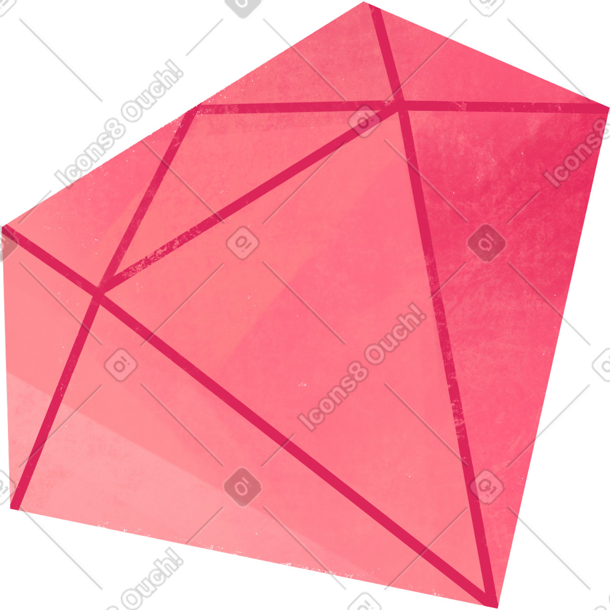 Ilustración Pink diamond luxurious accessory en estilo Bonbon a descargar en PNG y SVG