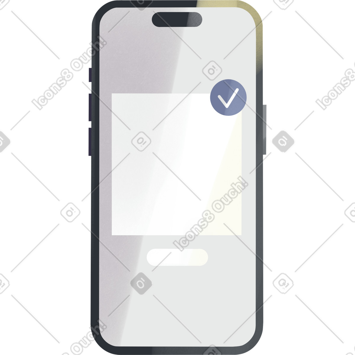 Ilustración Smartphone con página de tienda internet en estilo Shine a descargar en PNG y SVG