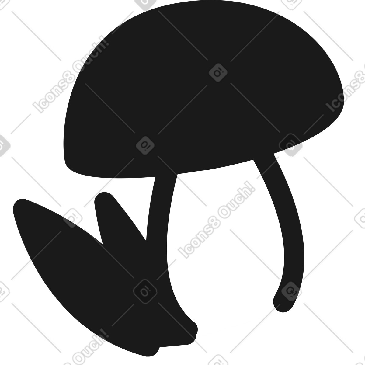 Illustration Champignon dans le style Taxi à télécharger aux formats PNG, SVG