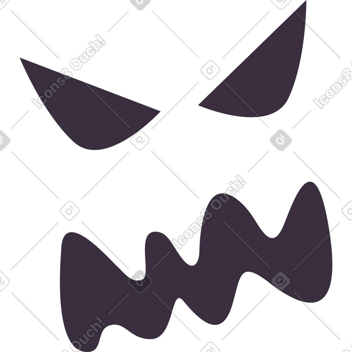 Иллюстрация Страшное лицо в стиле Pale — скачать в форматах PNG, SVG