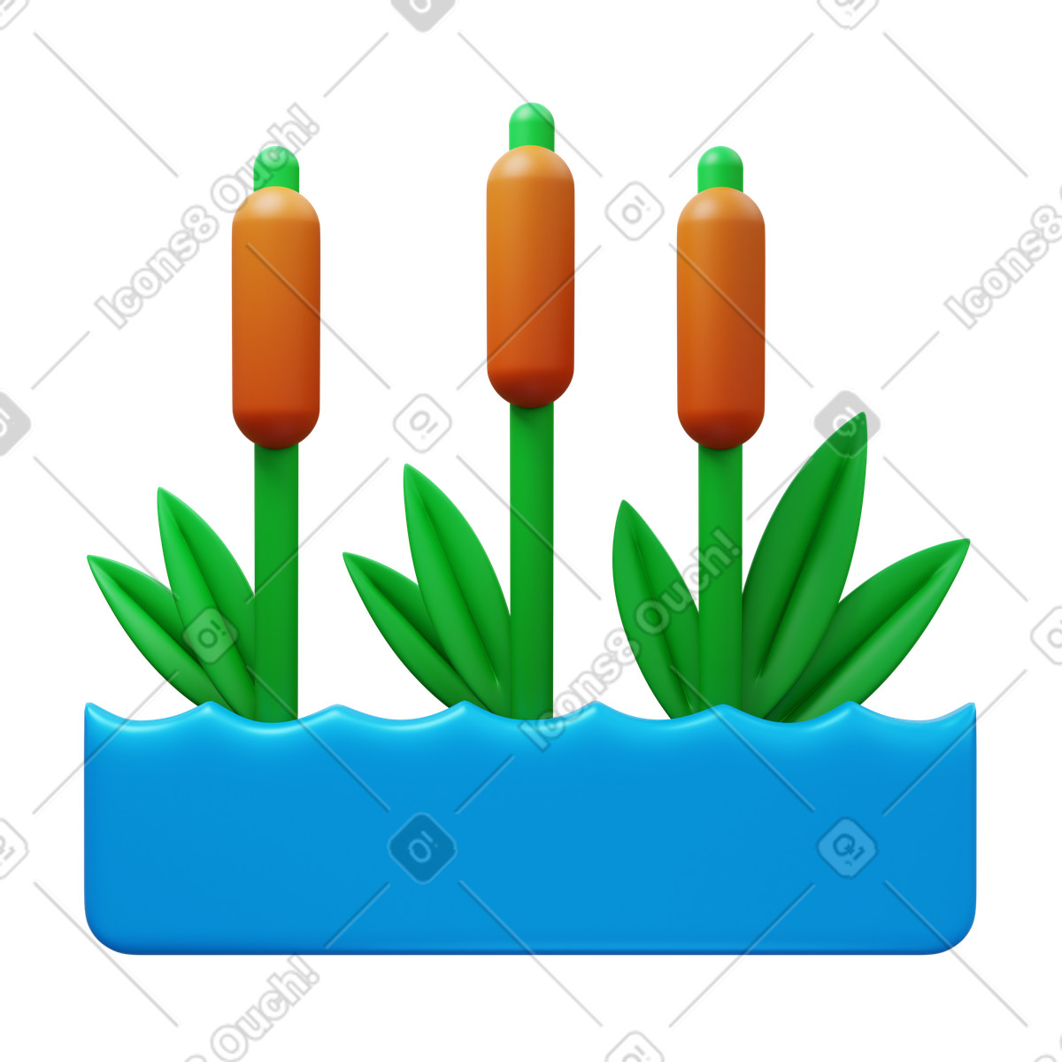 Pantano illustrazione in stile 3D Fluency scarica in PNG, SVG