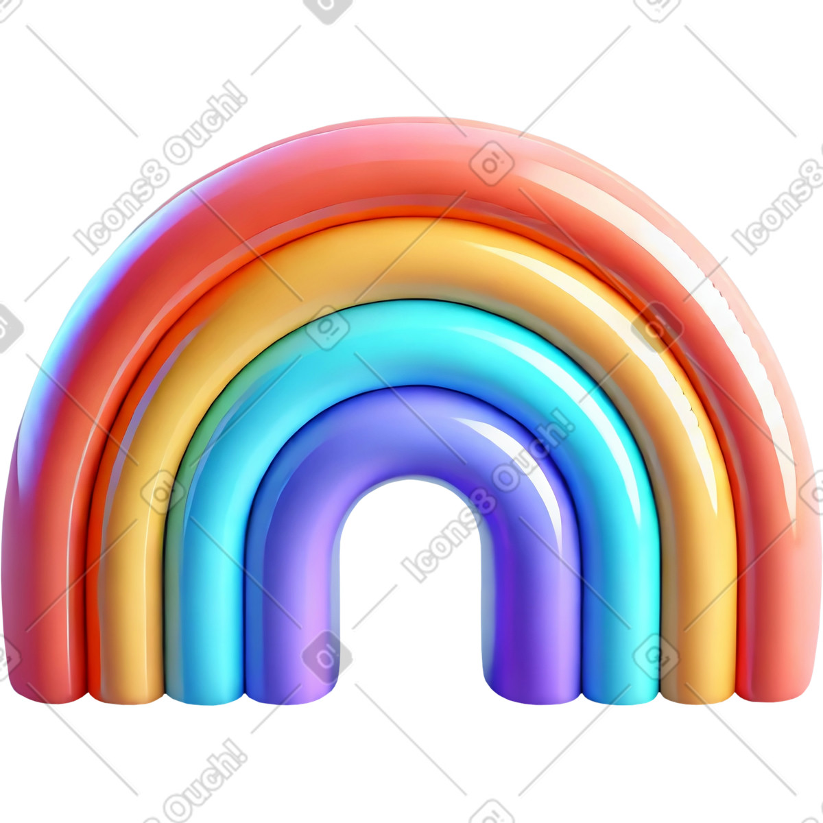 Illustration Arc-en-ciel dans le style 3D Mini à télécharger aux formats PNG, SVG