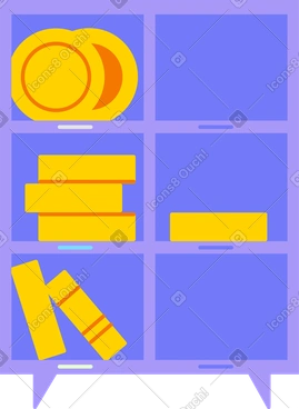 Armoire de rangement avec documents financiers et pièces de monnaie PNG, SVG