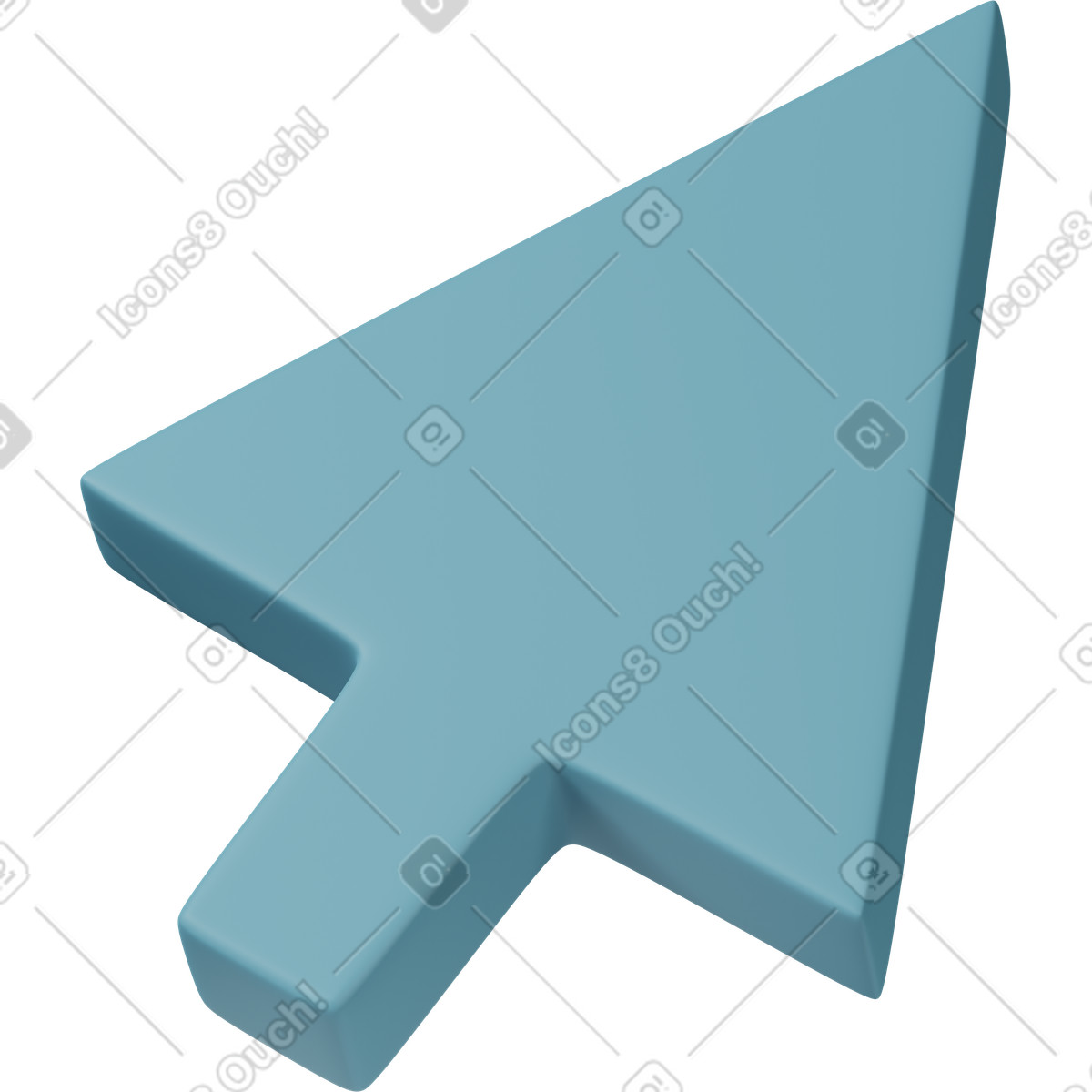 下载 3D Casual life 风格的 Blue cursor 插画，支持 PNG、SVG 格式