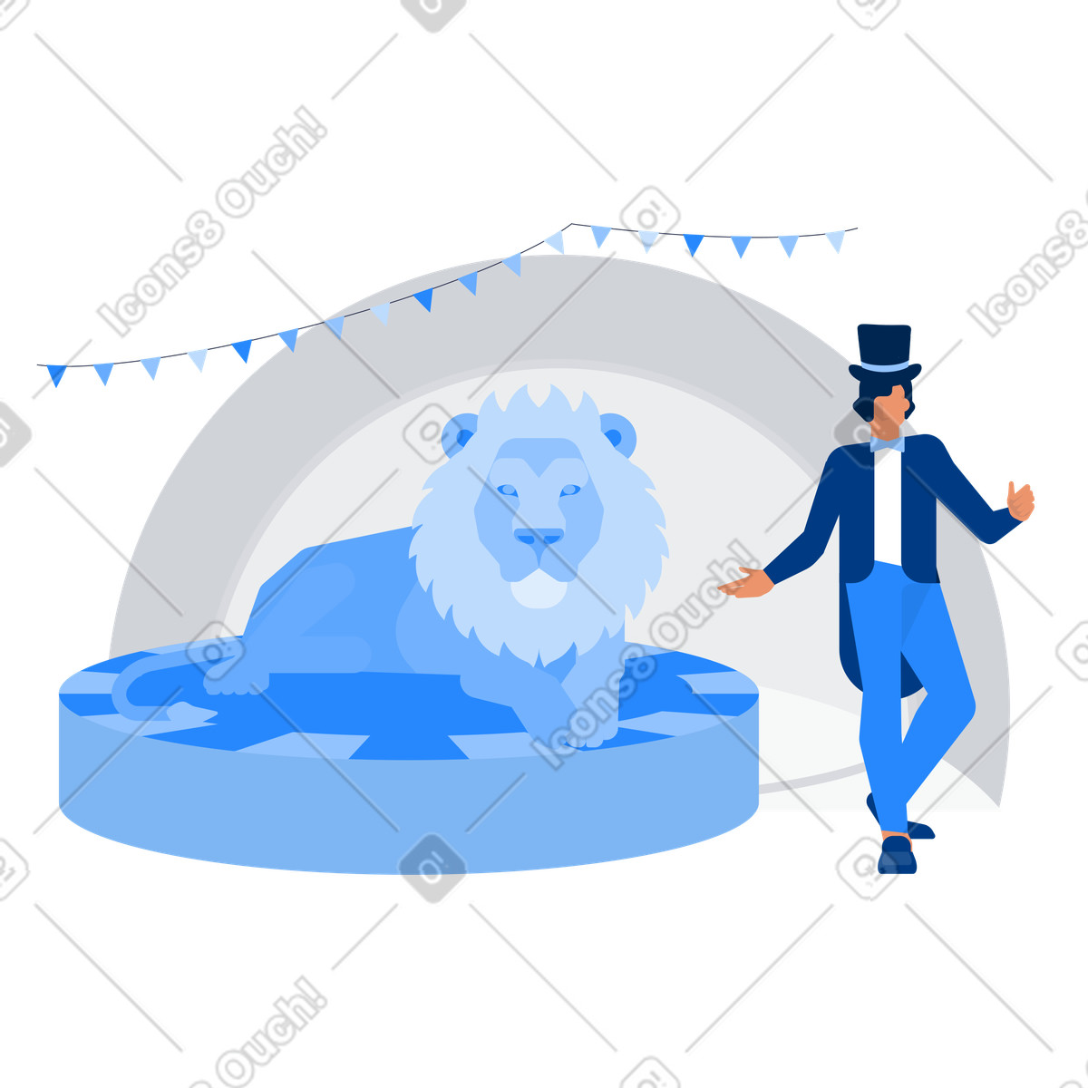 Ilustração de No circo em estilo Urban para baixar em PNG, SVG