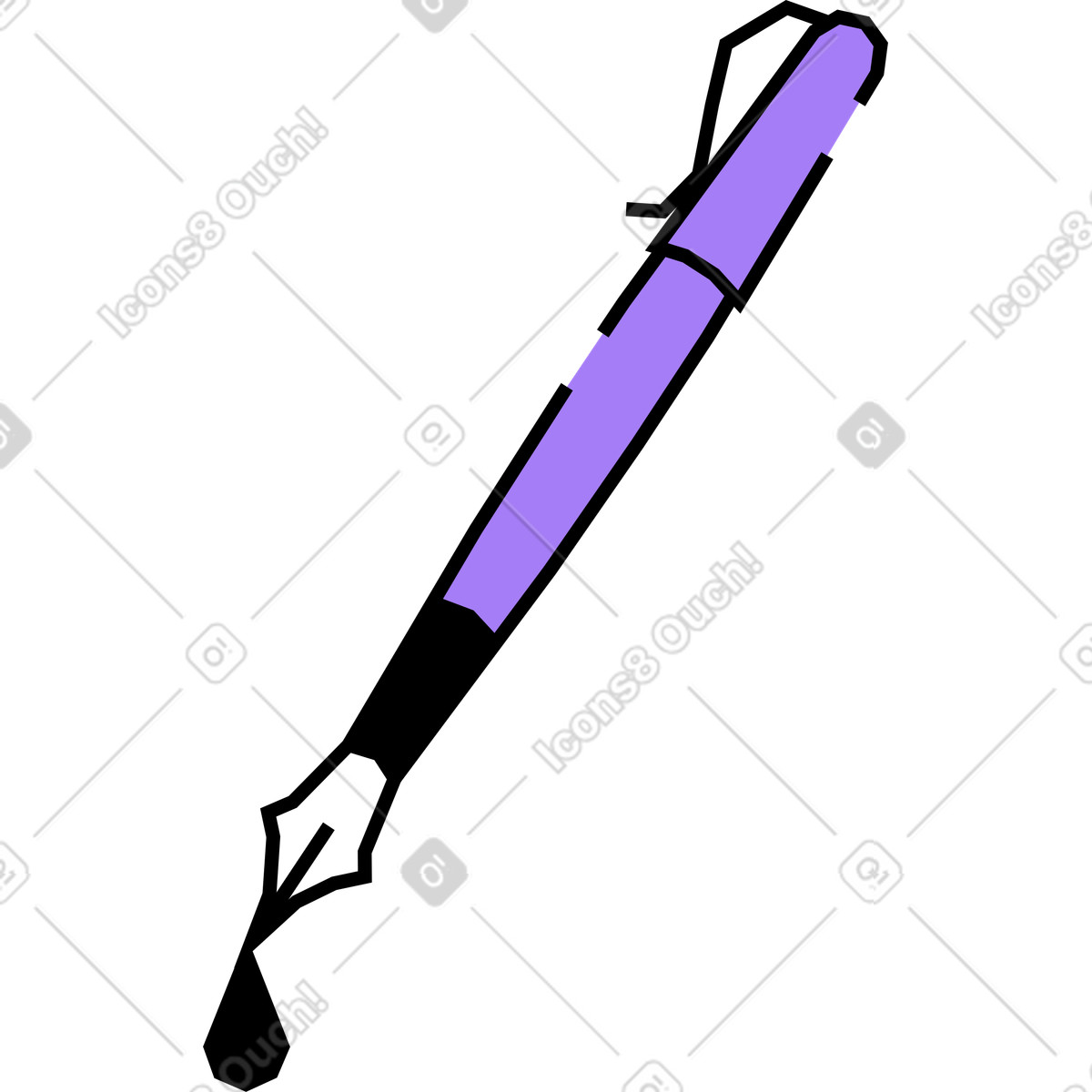 Füller-Illustration im Amethyst-Stil als Download in PNG, SVG