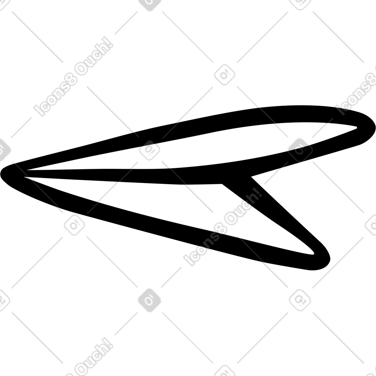 Ilustração de Avião papel em no estilo Journal para baixar em PNG, SVG
