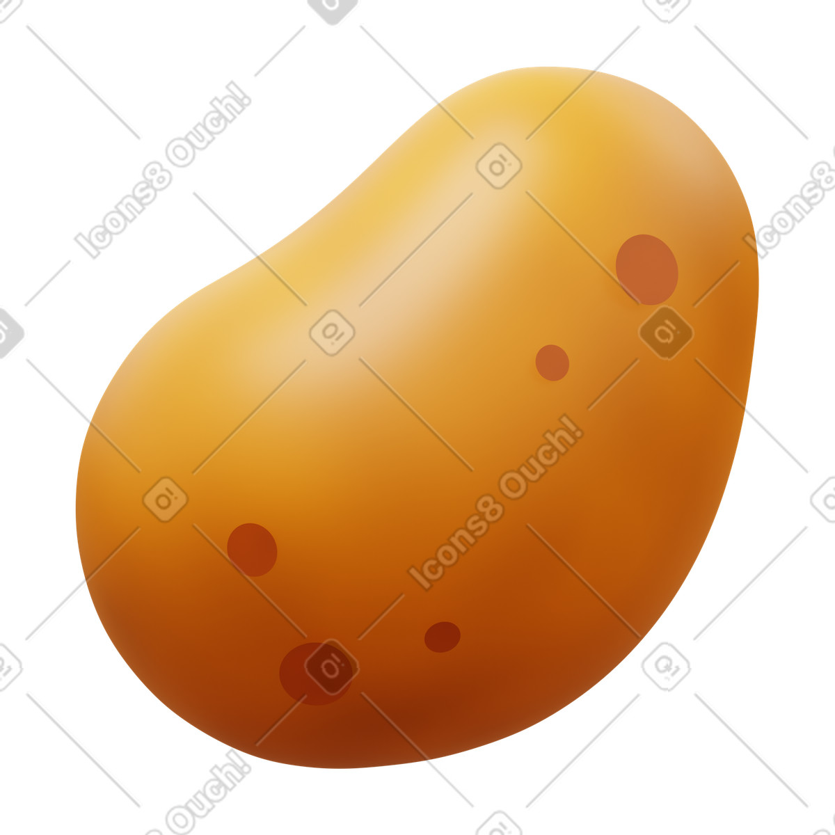 Potato illustration featuring a detailed clipart image in PNG, SVG, and GIF
