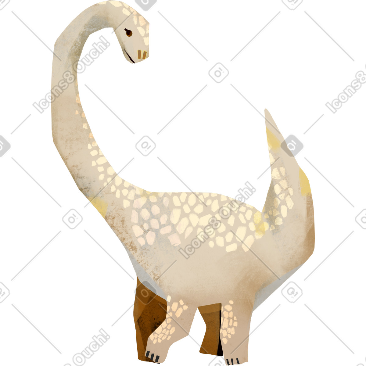 Dinosaur illustration in Fabulous style download in PNG, SVG