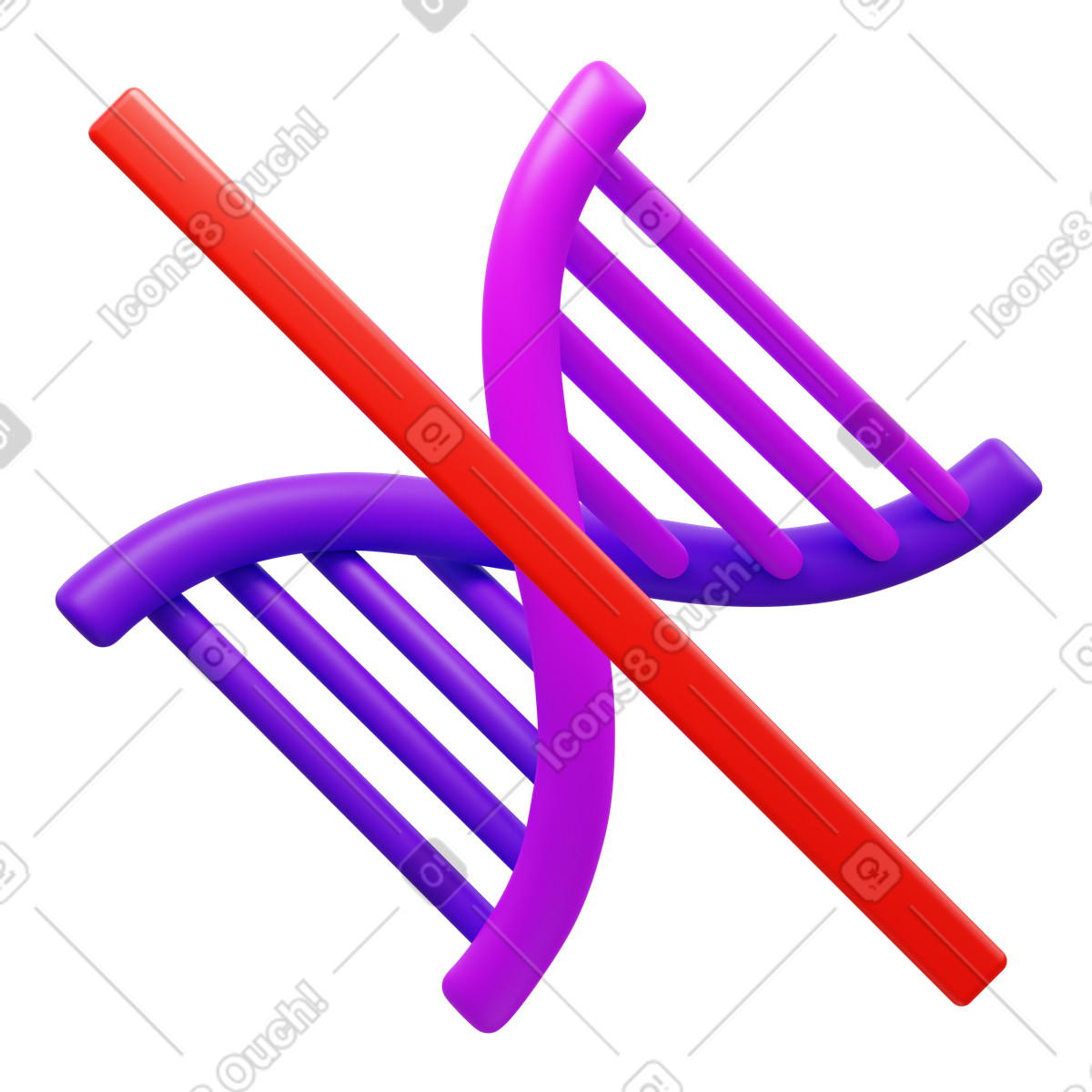 3D Fluency 스타일의 No gmo 일러스트레이션 PNG, SVG 다운로드
