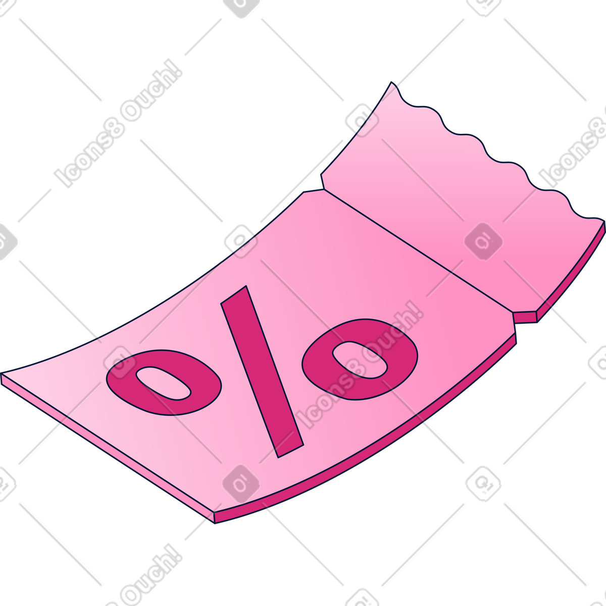 Ilustração de Sale coupon ticket with percentage sign for retail price reduction em no estilo Neat para baixar em PNG, SVG