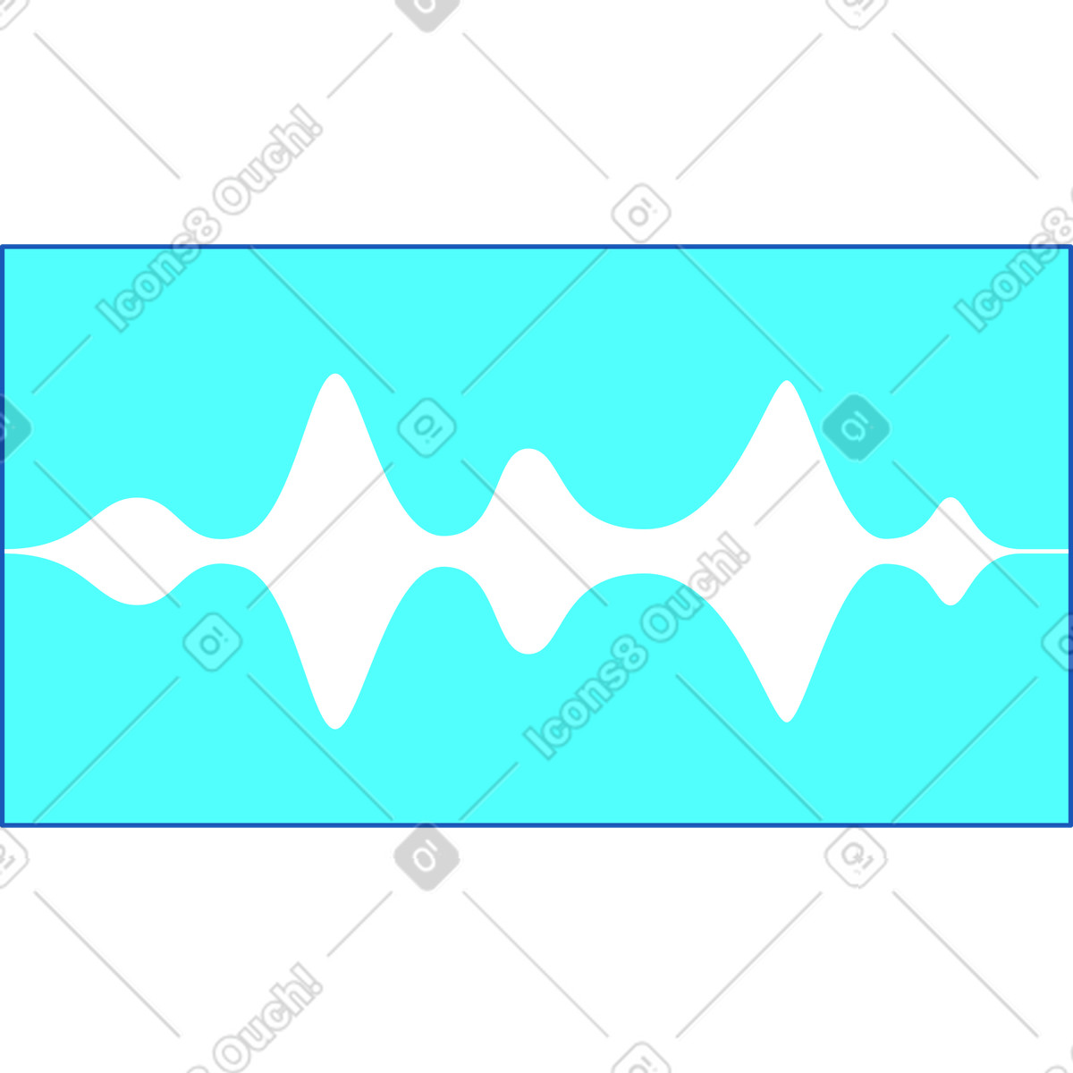 Ilustración Marco con onda de sonido en estilo Storyline a descargar en PNG y SVG