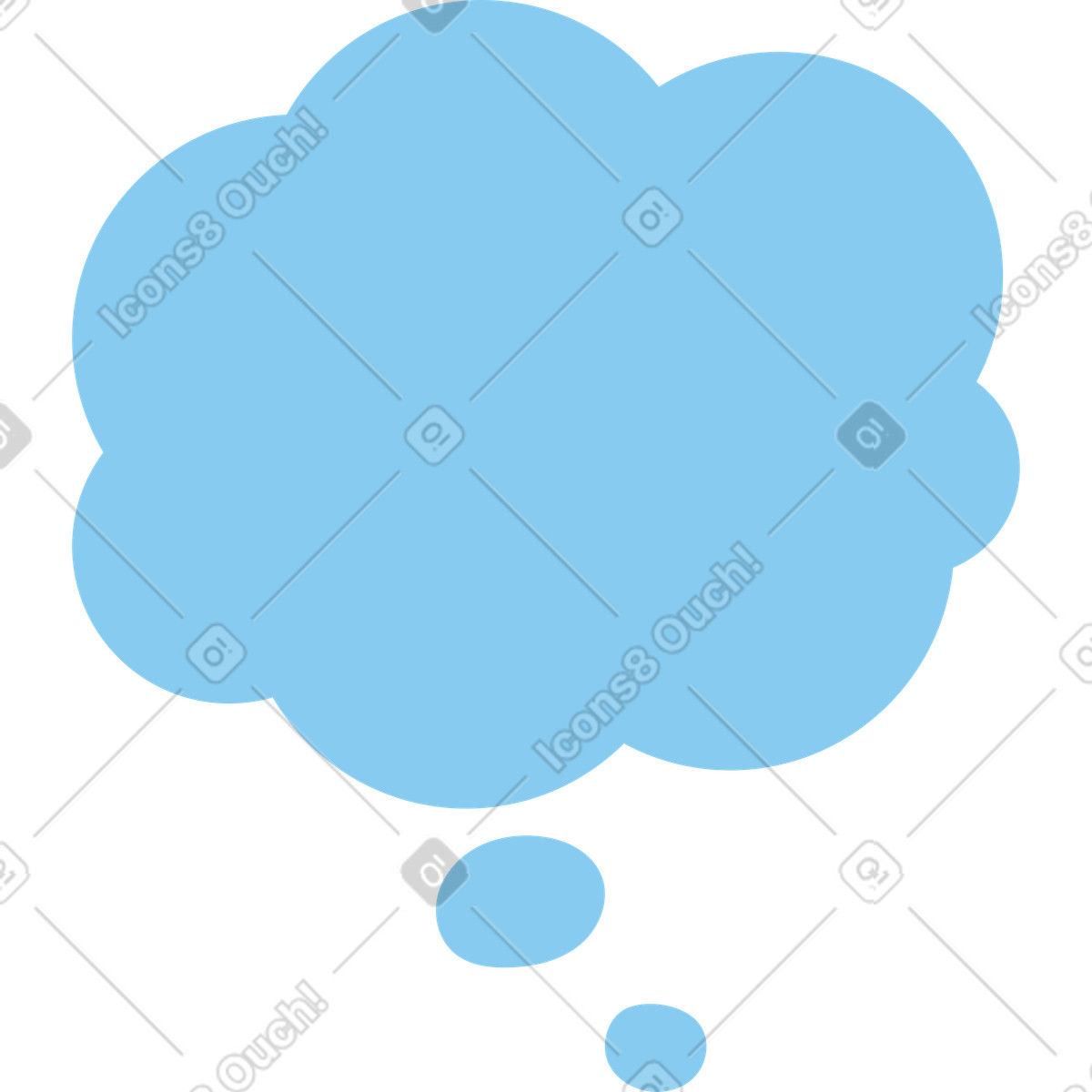 Catchy スタイルの Thought bubble のイラストをPNG、SVG形式でダウンロード