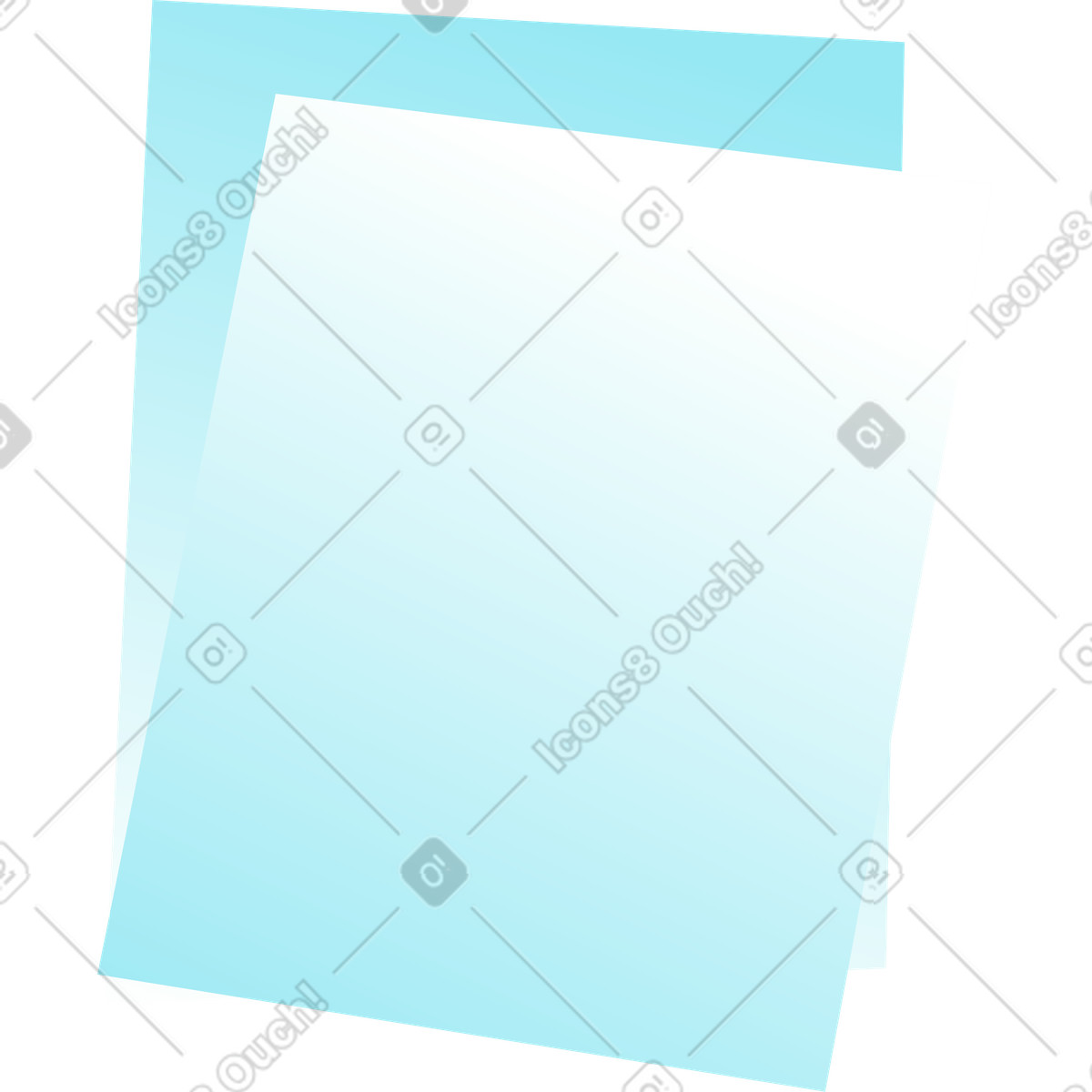 Florid スタイルの 2枚の紙 のイラストをPNG、SVG形式でダウンロード