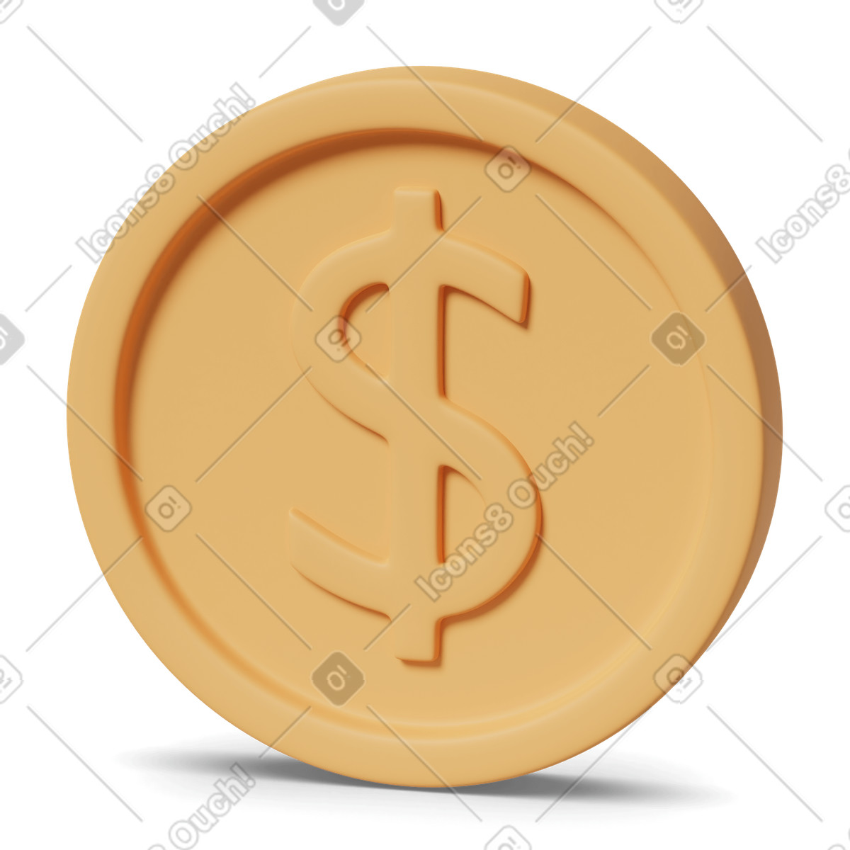 Ilustração de Dollar em no estilo 3D Casual life para baixar em PNG, SVG