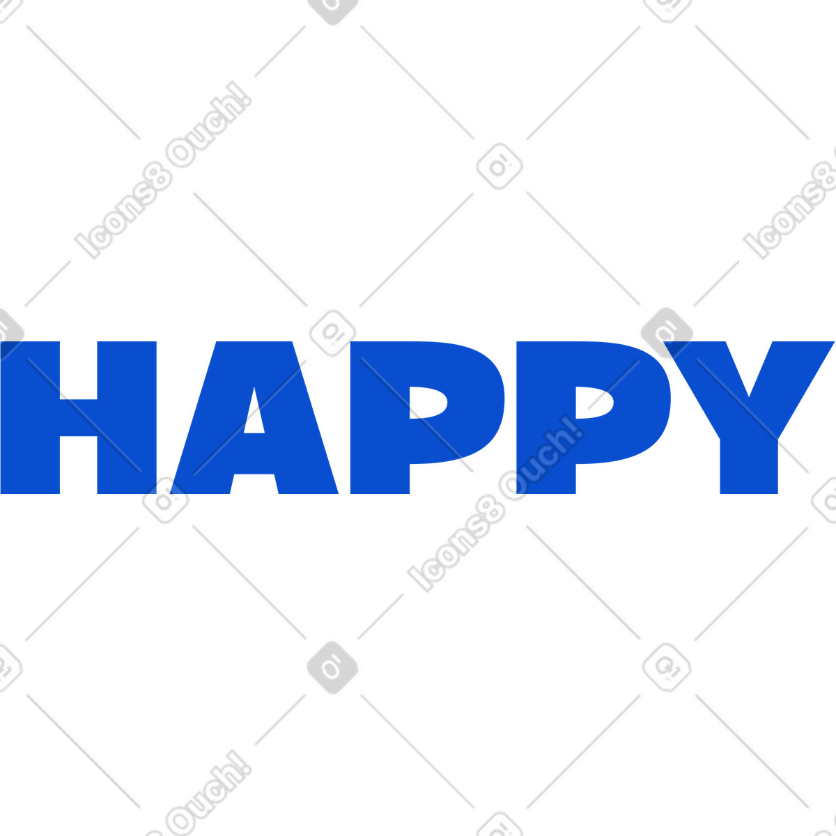 Ilustración Texto feliz en estilo Tiny a descargar en PNG y SVG