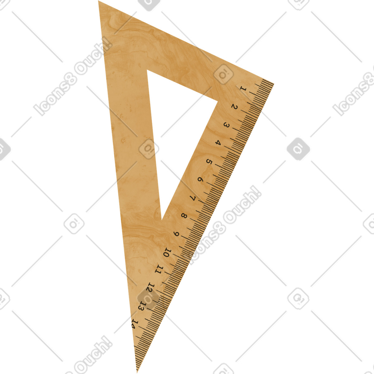 Ilustración Wooden ruler en estilo Jumble a descargar en PNG y SVG