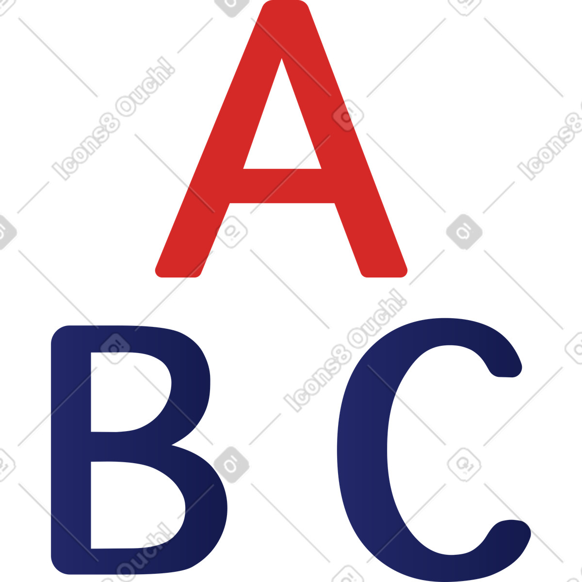 Lettere abc illustrazione in stile Clip scarica in PNG, SVG