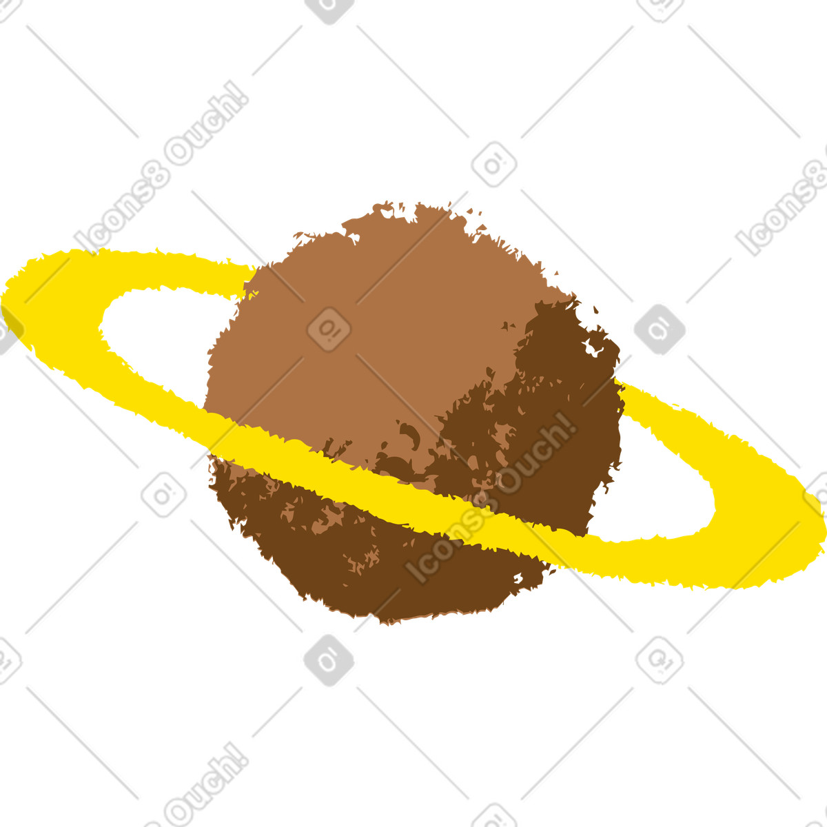 Ilustração de Júpiter em no estilo Mirage para baixar em PNG, SVG