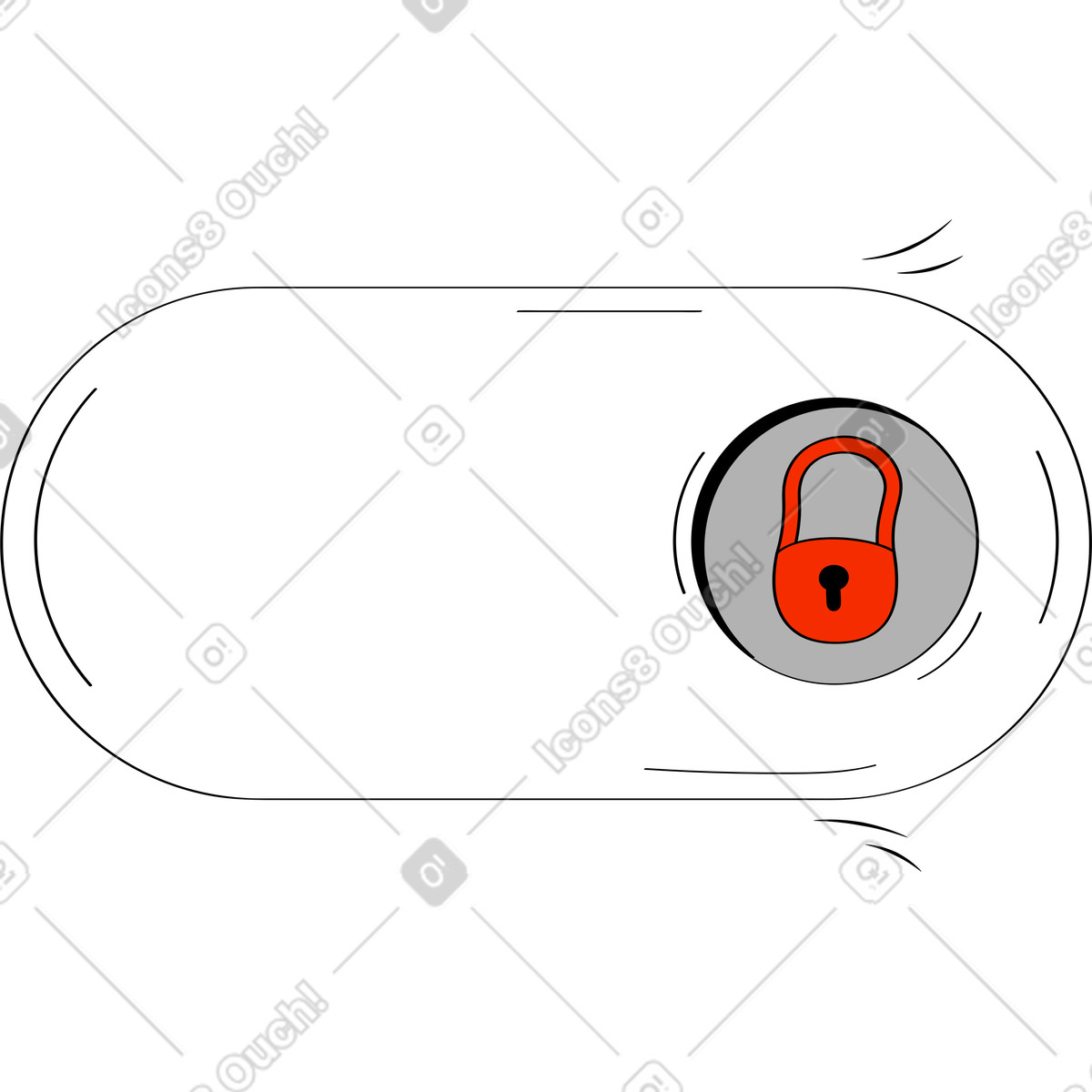 Locked object illustration in Looney style download in PNG, SVG