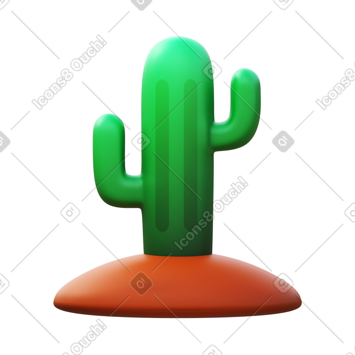 Pianta del deserto illustrazione in stile 3D Fluency scarica in PNG, SVG