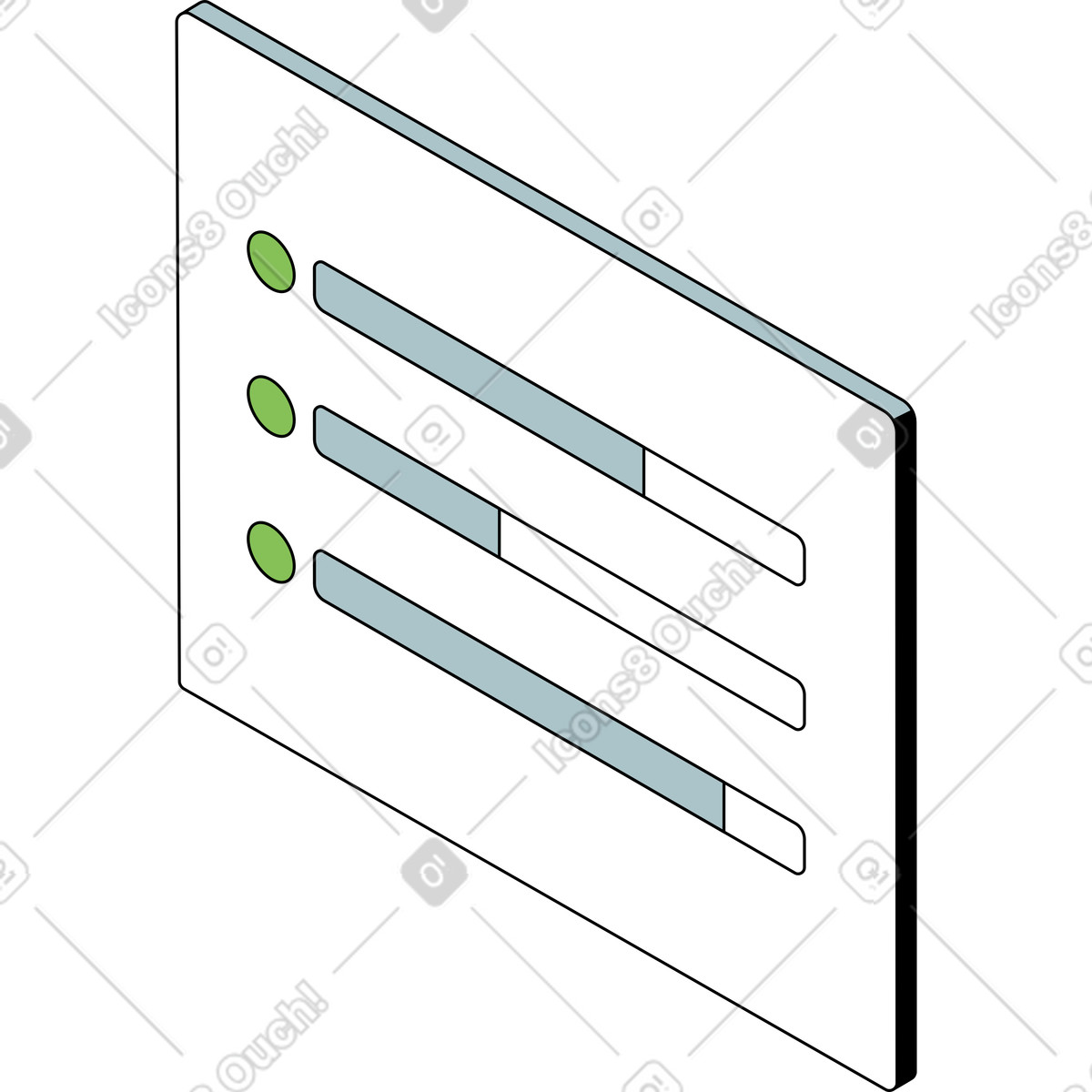 Ilustração animada de Janela do gráfico em no estilo Isometric para baixar em GIF, Lottie (JSON), AE