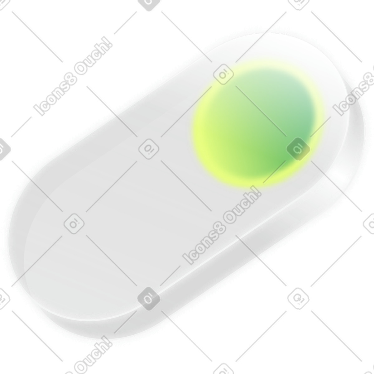 Green button illustration in Burst style download in PNG, SVG
