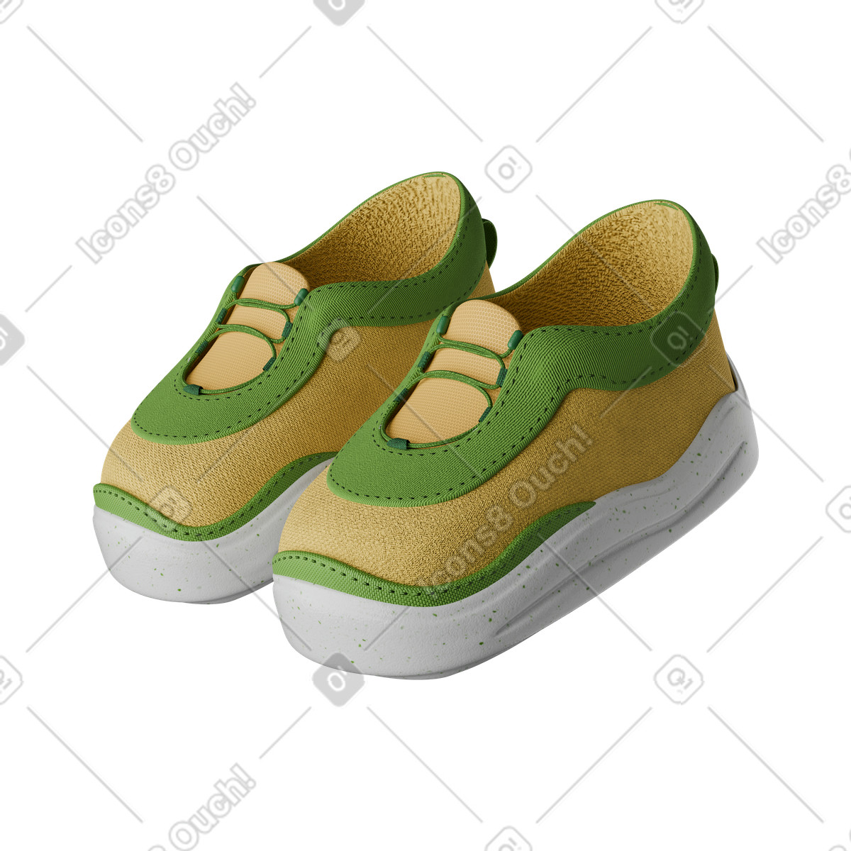 Casual Sneakers illustration in 3D Kindy style download in PNG, SVG