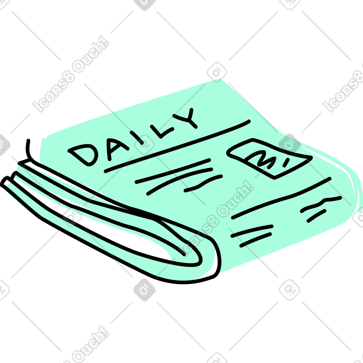 Giornale illustrazione in stile Spicy scarica in PNG, SVG