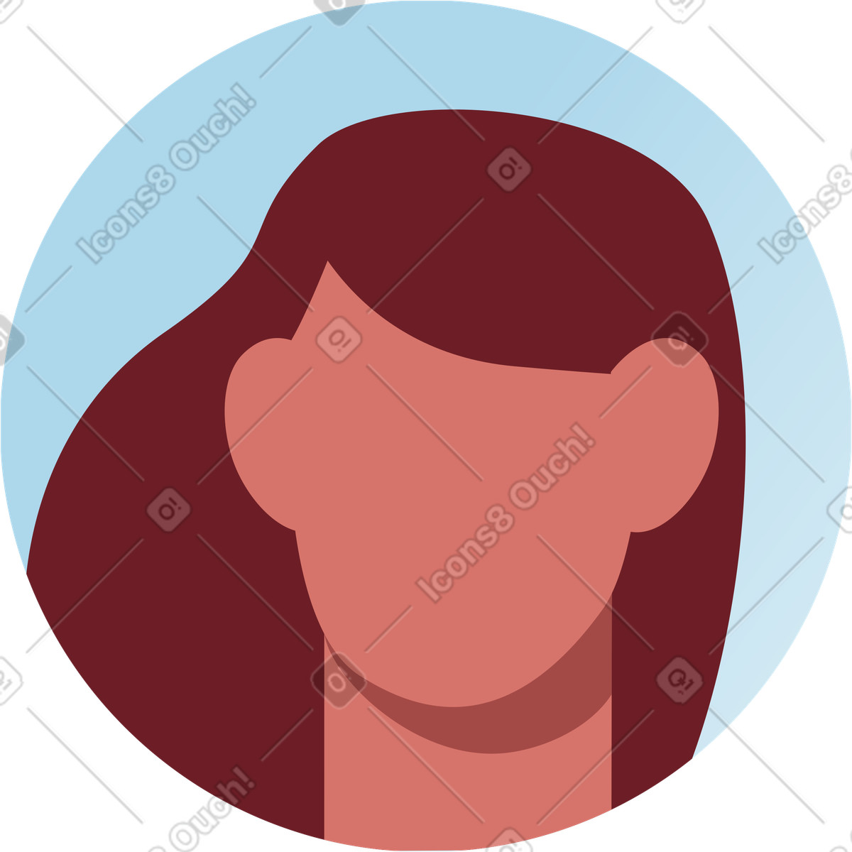 Photo avatar of user profile illustration in Airy style download in PNG, SVG