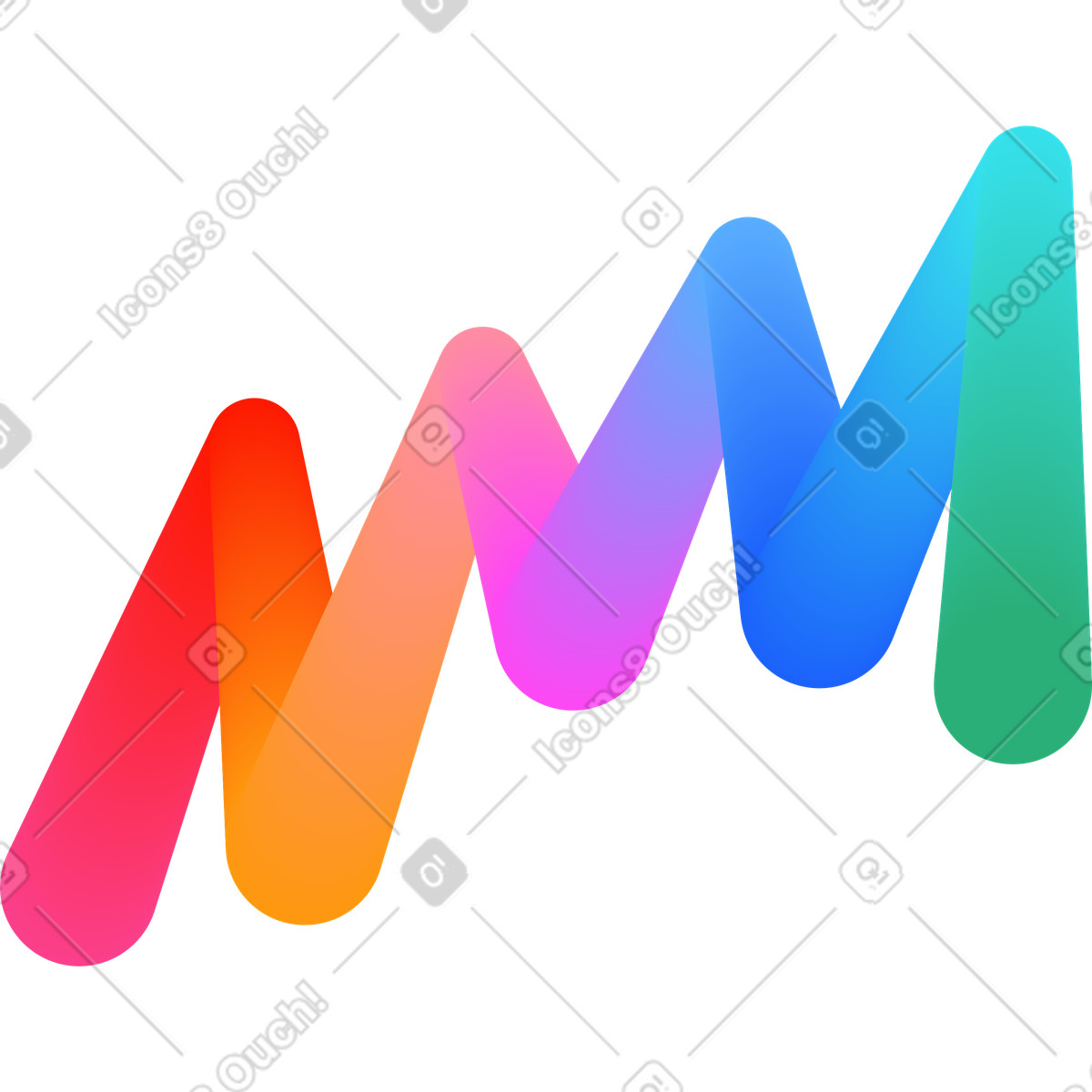 Ilustración Rainbow winding spot en estilo Forms a descargar en PNG y SVG