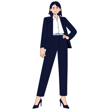 A sleek fashion design sketch featuring a modern, stylish outfit