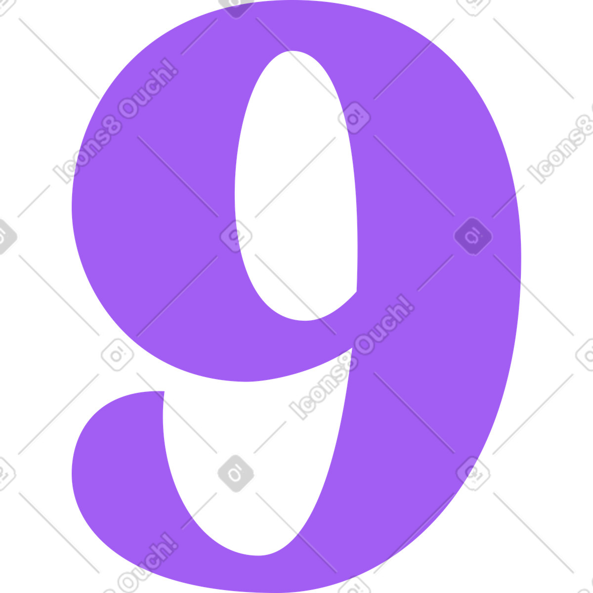 Numero illustrazione in stile Florid scarica in PNG, SVG