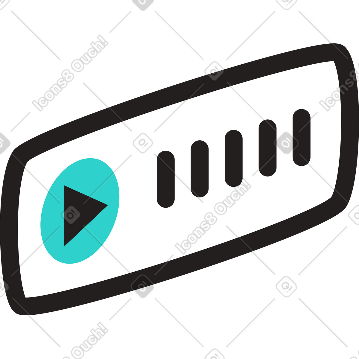 Ilustración Onda sonora de mensaje voz en estilo Little a descargar en PNG y SVG