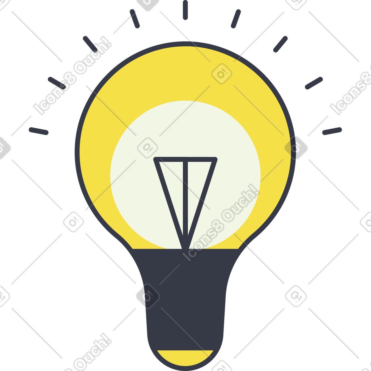 Illustration Ampoule dans le style Abstract à télécharger aux formats PNG, SVG