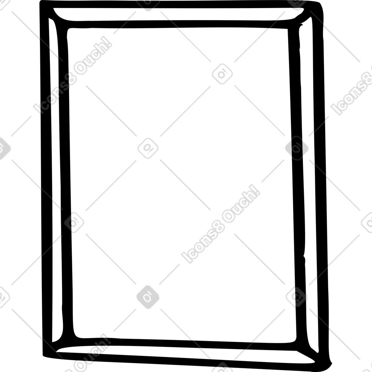 Ilustración Marco rectangular simple en estilo Marks a descargar en PNG y SVG