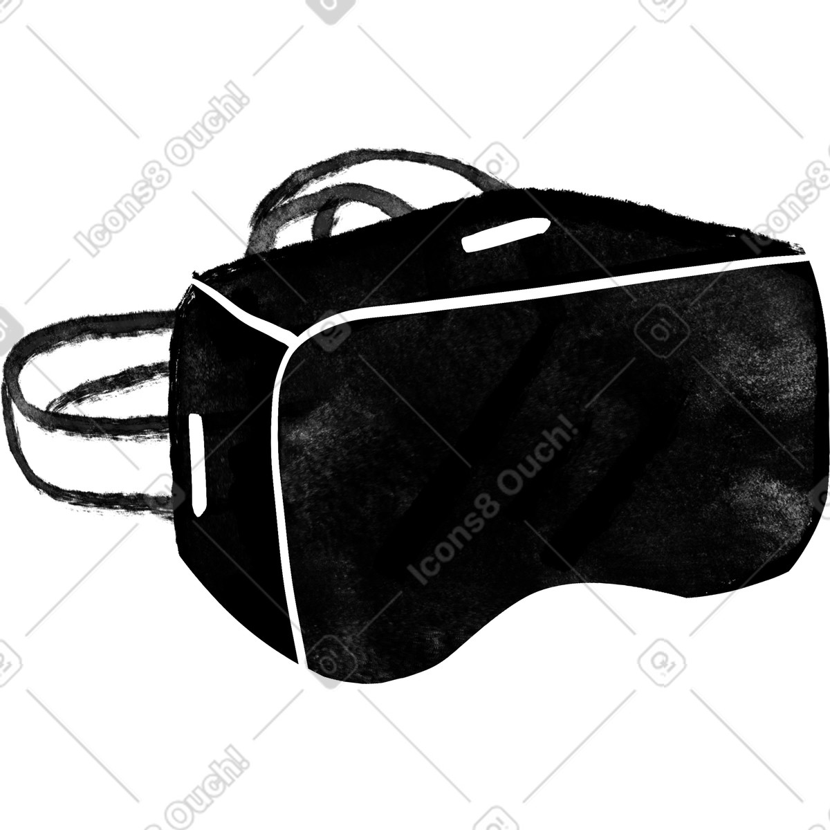 Ilustração de Black vr glasses em no estilo Inky para baixar em PNG, SVG