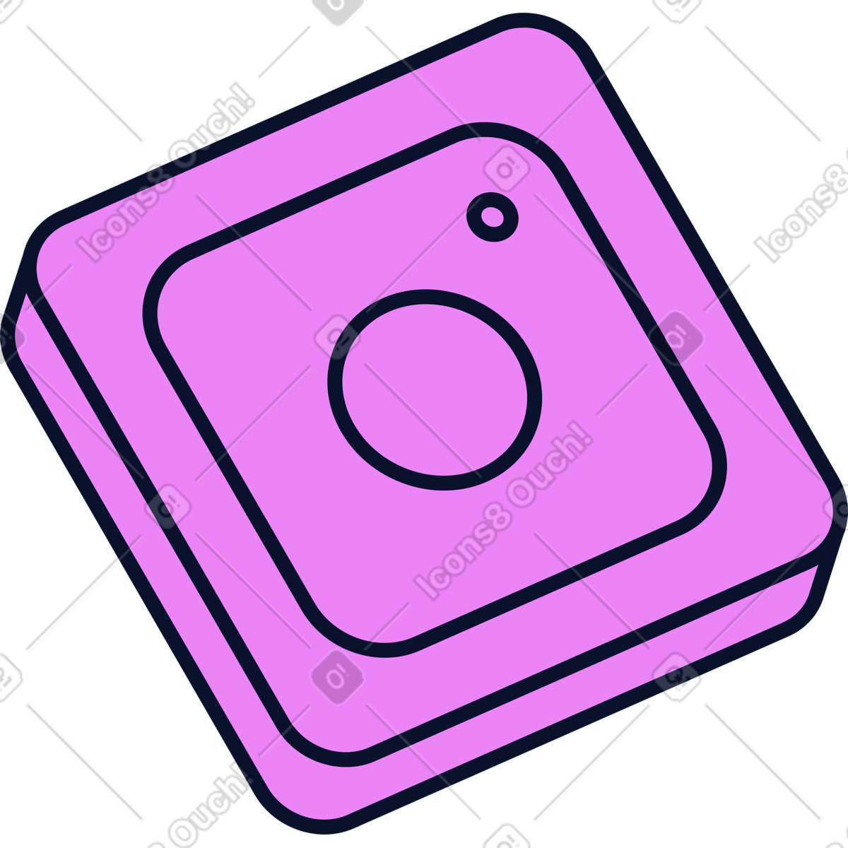 Ilustración Icono del logotipo de instagram en estilo Flexy a descargar en PNG y SVG