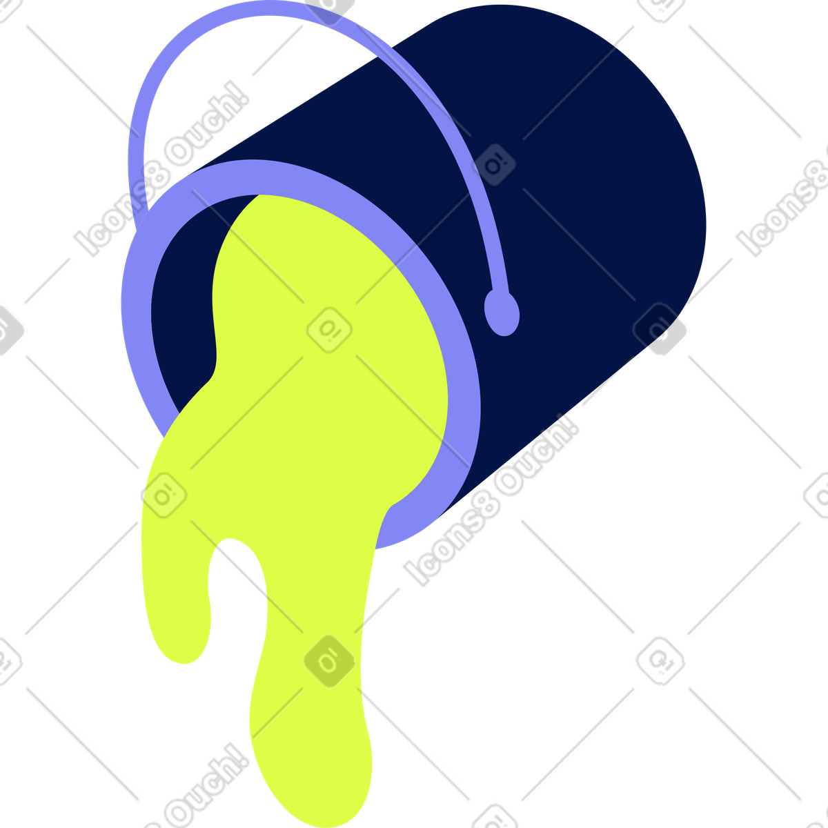 Ilustración Lata de pintura en estilo Glow a descargar en PNG y SVG