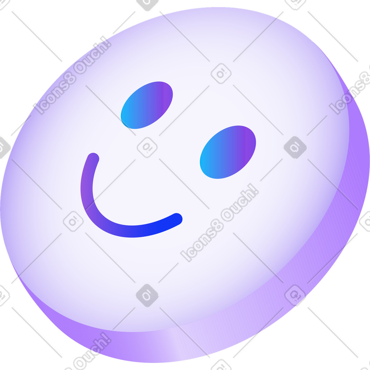 Ilustração de Smiley feliz em no estilo Hi-tech para baixar em PNG, SVG