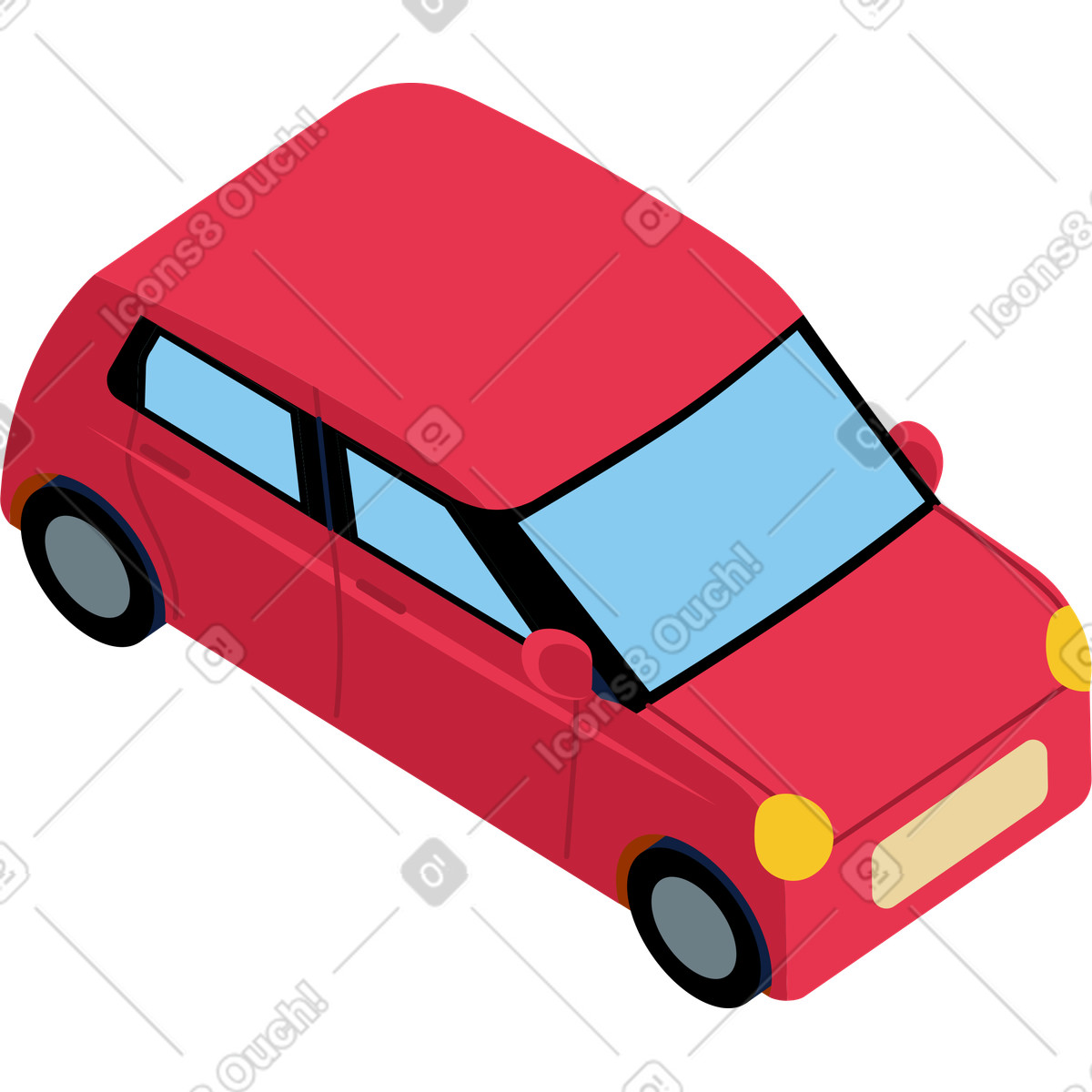 Car illustration in Catchy style download in PNG, SVG