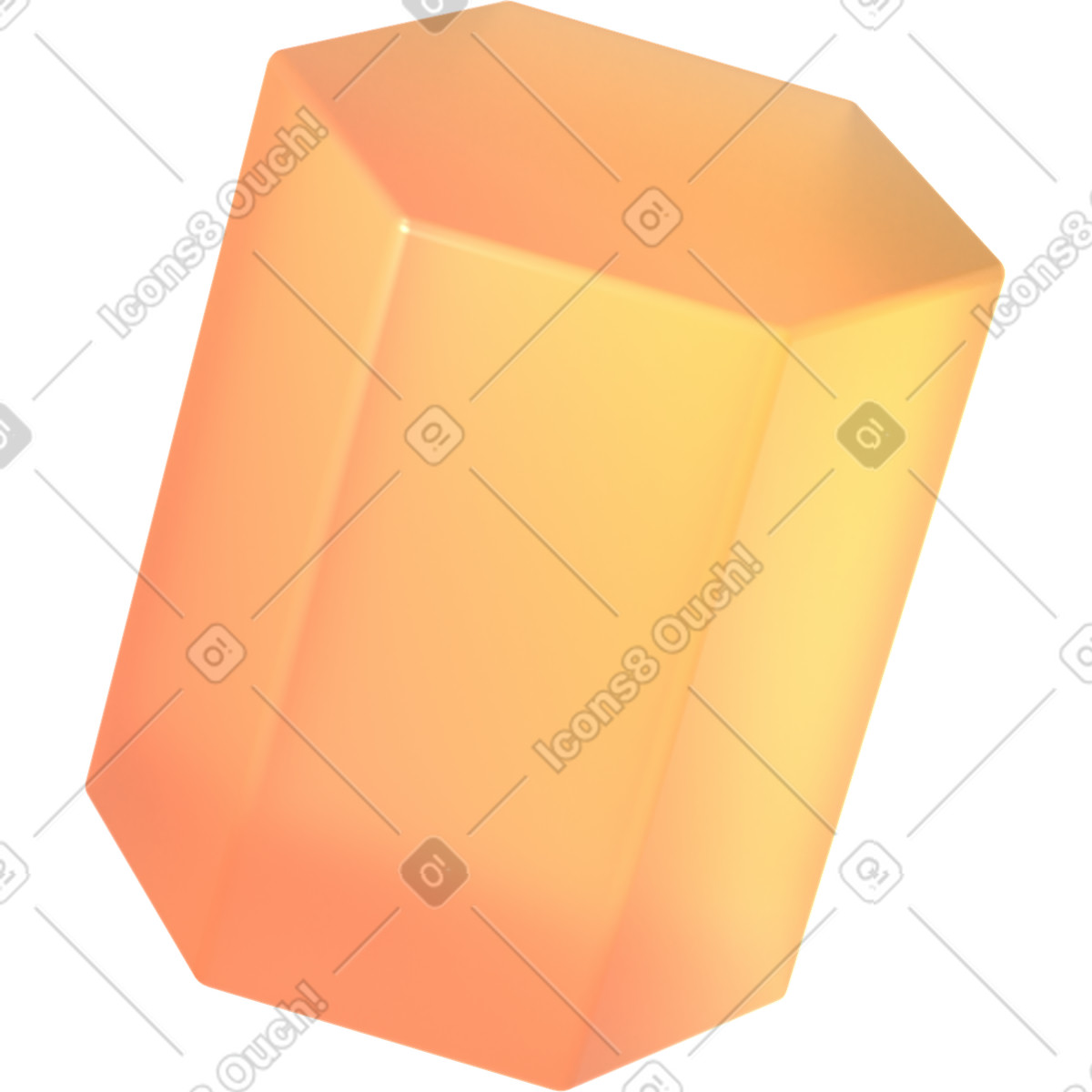 Illustration Figure abstraite cylindre dans le style 3D Glassy à télécharger aux formats PNG, SVG