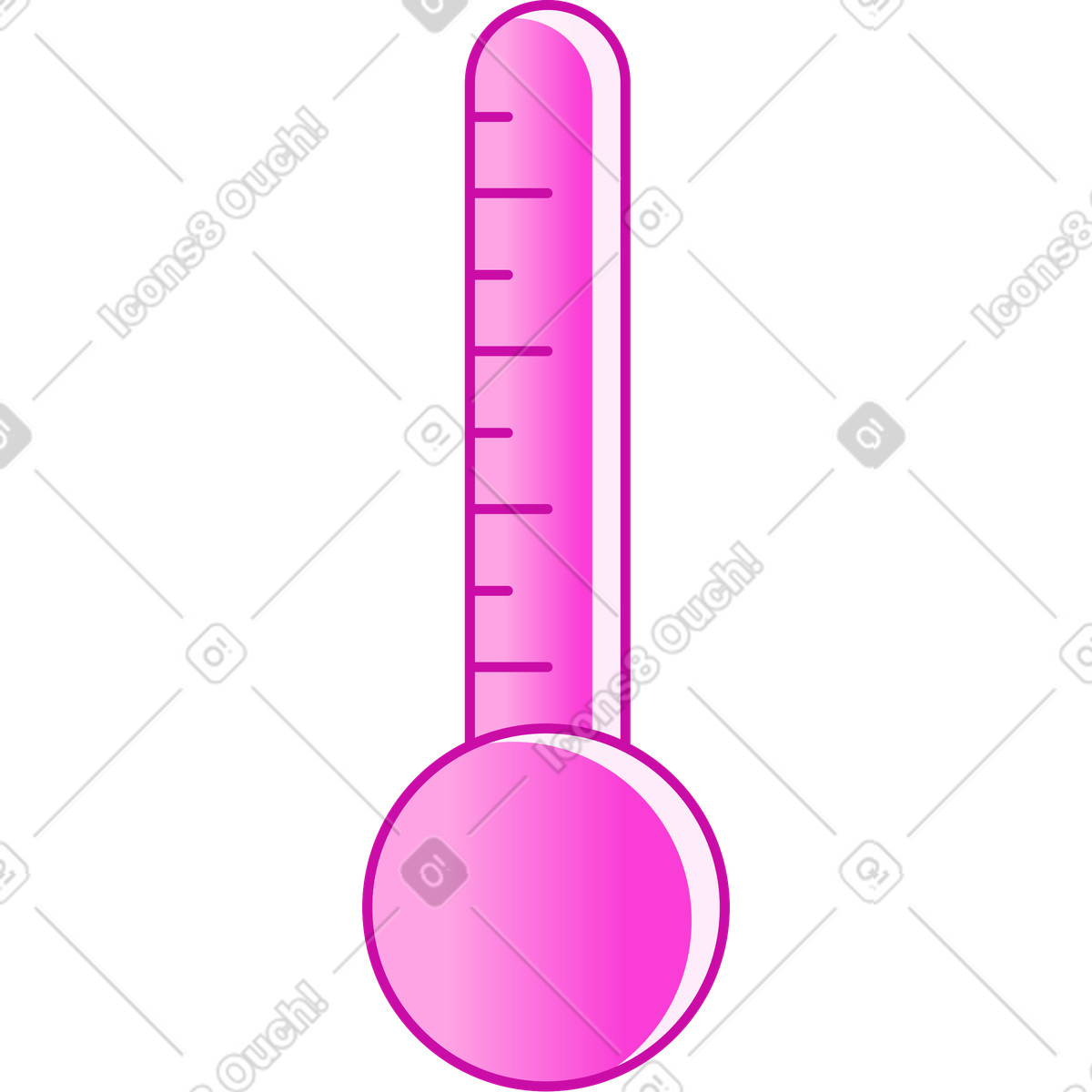 Thermometer illustration in Rainbow style download in PNG, SVG